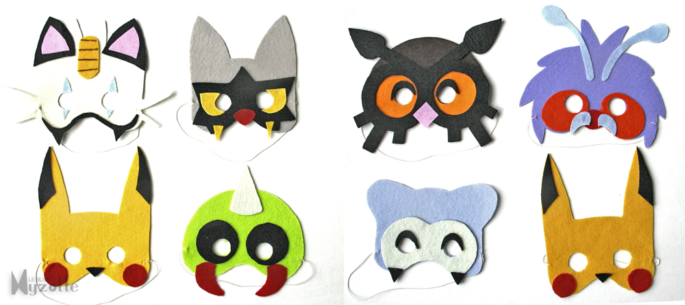 les-masques-pokémon-par-myzotte © reproduction commerciale interdite